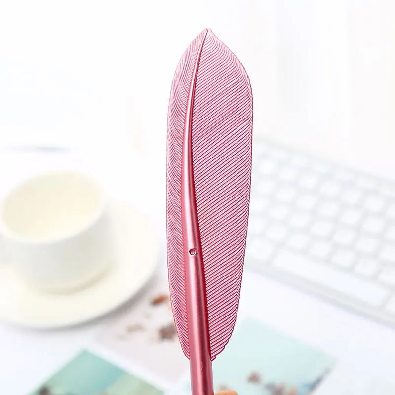 purple 1pc Kawaii пушистый перо гелевая ручка Kawai милый металлический канцелярский магазин школьные офисные принадлежности вещь Детские стационарные аксессуары Bts - Цвет: purple 1pc