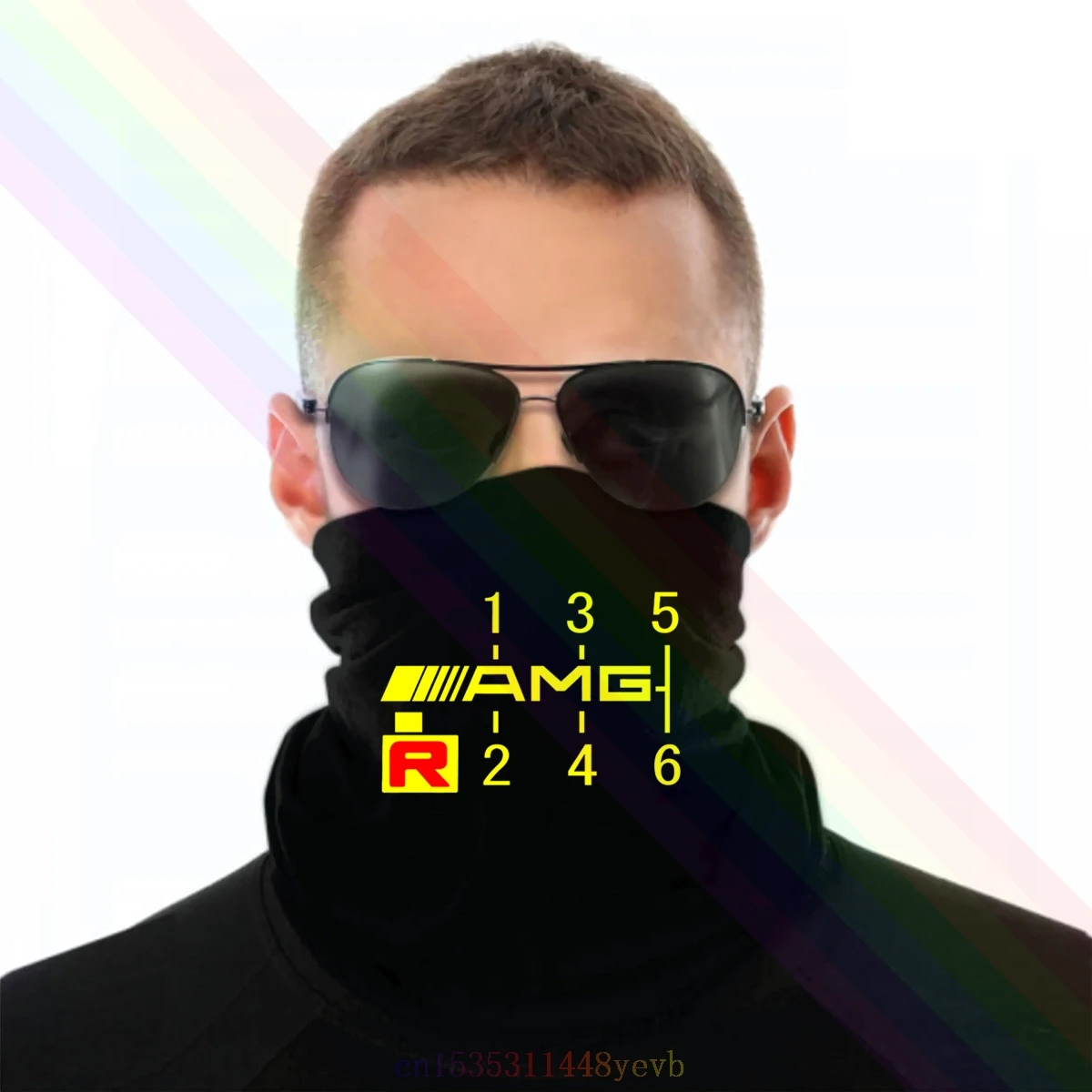 Повязка на голову AMG с логотипом шарф бандана обогреватель для шеи