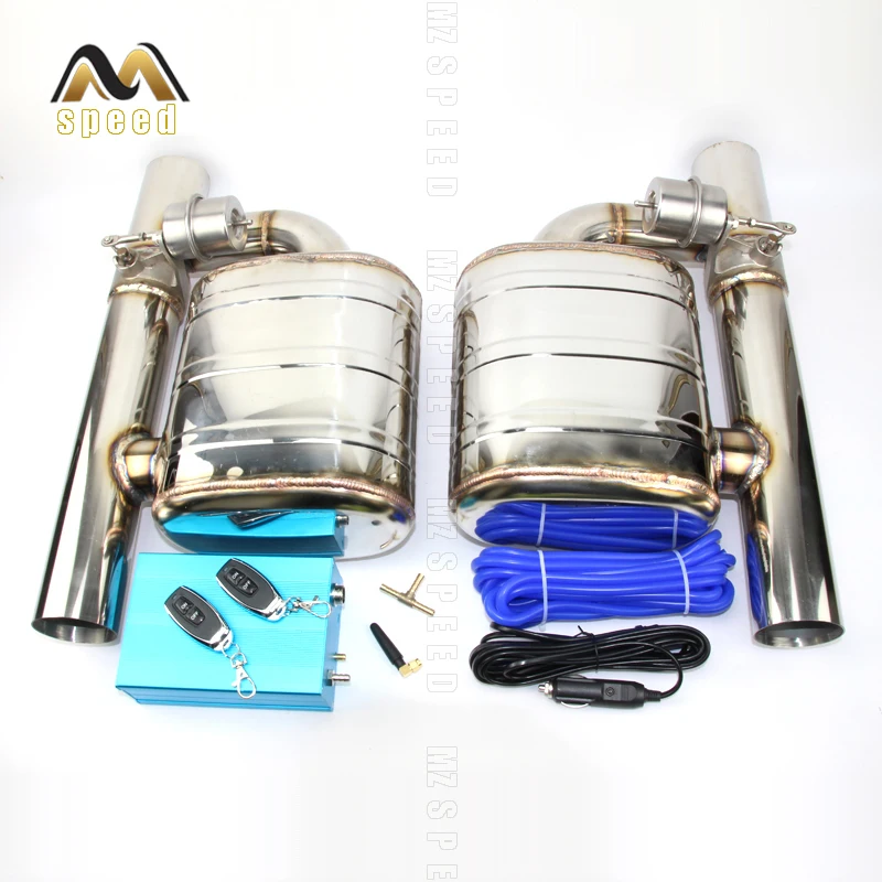 Auto exhaust pipe remote control valve exhaust muffler 304 stainless