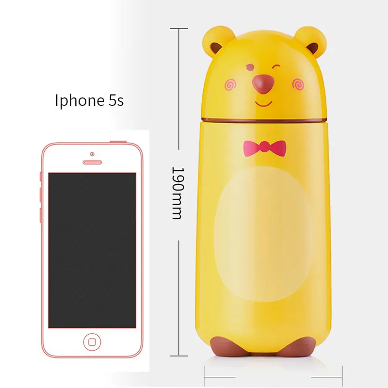 Термос Pinkah 430 мл Детская школьная бутылка с мультяшным рисунком чайным фильтром