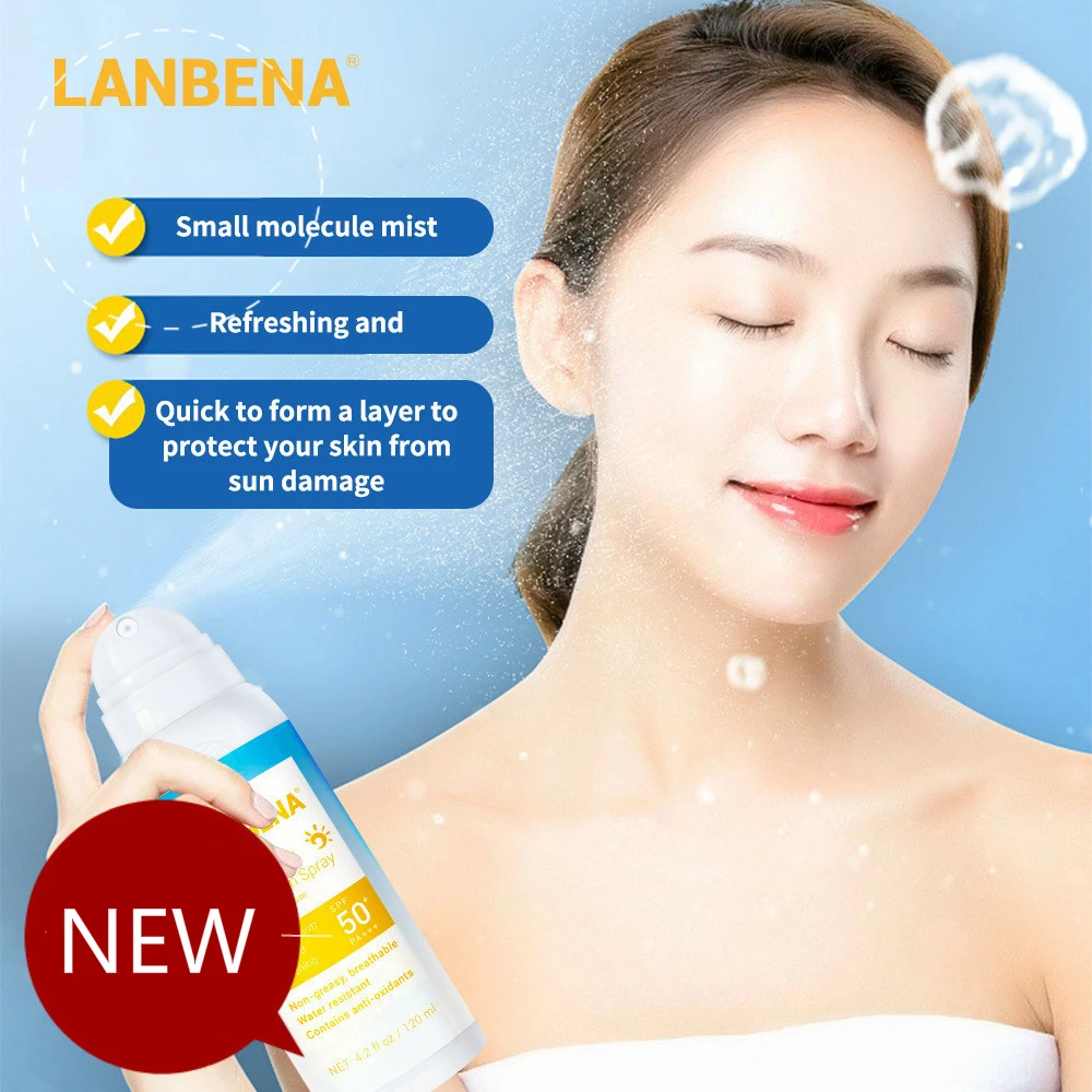 Горячая LANBENA отбеливающий Солнцезащитный спрей солнцезащитный стойкий защитный
