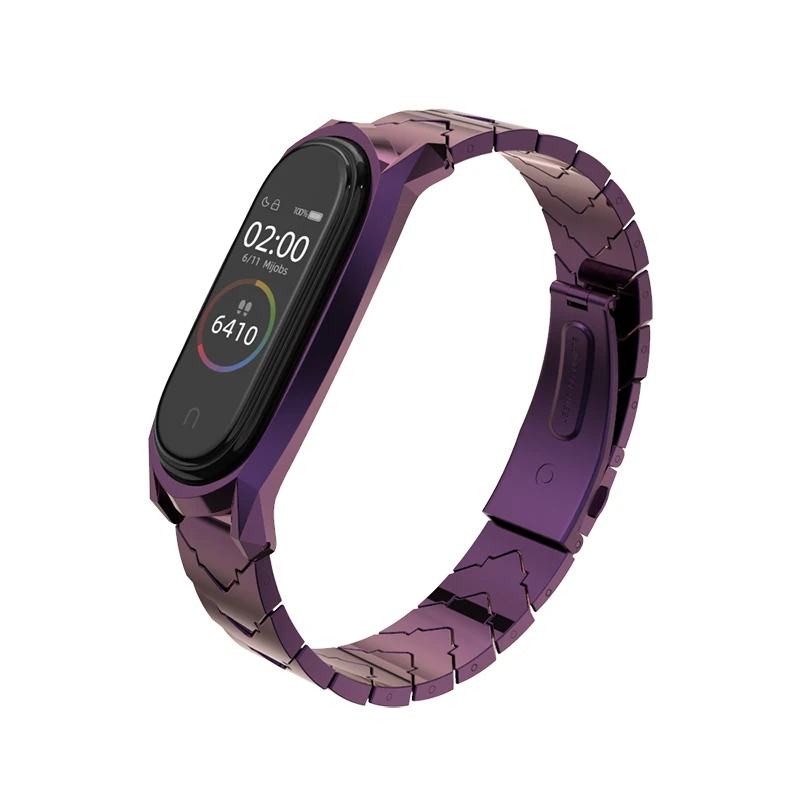 Mi jobs mi band 4 ремешок металлический браслет для Xiaomi mi 4 ремешок Безвинтовой браслет из нержавеющей стали mi Band 4 браслет на запястье умный Браслет