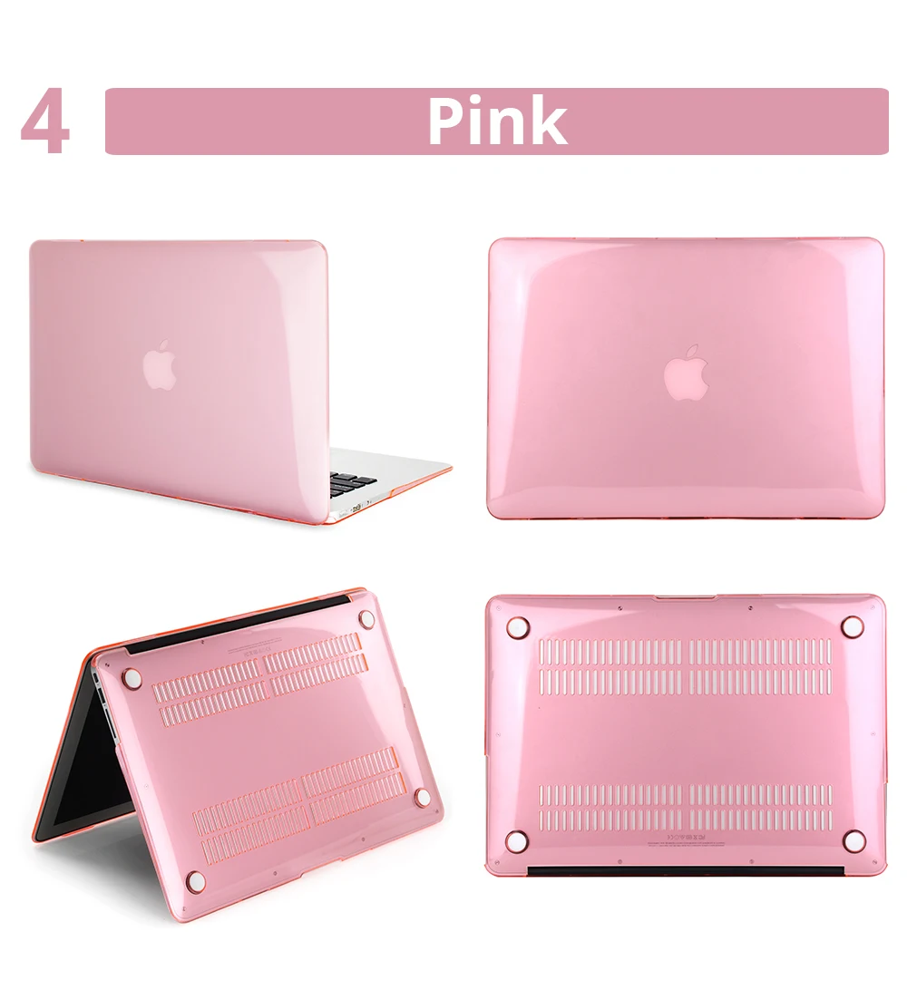 16 inch laptop bag Laptop Case For Apple Macbook  11 12 13 15 16 Inch For M1 Chip Pro 13 A2338 For New Air 13 A2337 A2179 Crystal Protective Cover waterproof laptop case