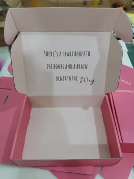 

500pcs Custom logo size Kraft Corrugated paper box Printed logo mailer shipping boxes Packaging T-shirt Underwear Baby clothing