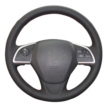 

Hand Sewing Black Artificial Leather Steering Wheel Covers for Mitsubishi Outlander 2013 2014 Mirage 2014 ASX L200 2015 2016