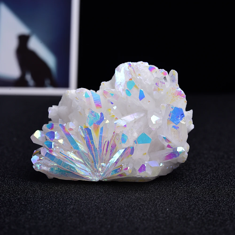 High quality crystal minerals Rough natural Electroplated aura Crystal Cluster Wand Points clear quartz for home decoration High quality crystal minerals Rough natural Electroplated aura Crystal Cluster Wand Points clear quartz for home decoration
