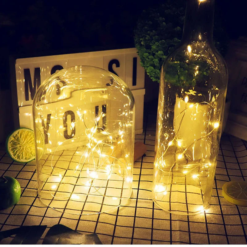 LED String DIY Fairy Lights for Glass Bottle Vintage Rustic Wedding Table Decoration Bachelorette Hen Party Valentines