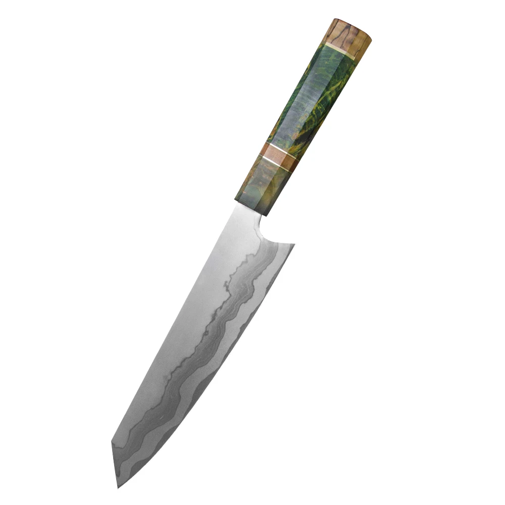 

XYj Damascus Chef Knife 8 Inch Japanese 67 Layer VG 10 Damascus Steel Professional Kitchen Chefs Knife With Cured Wood Handle