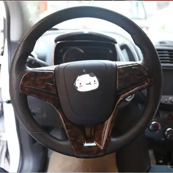 

Imitation Wood Steering Wheel Dashboard Gear Navigation CD Decorated Frame Cover For Chevrolet Trax 2014 15 16 CAA171A