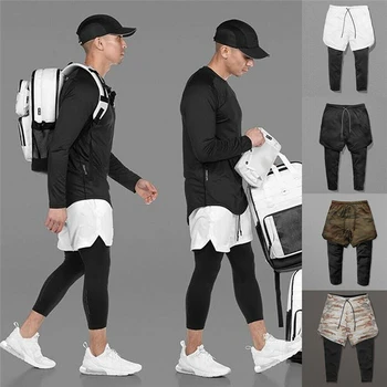 

2020 Men Quick Drying Sports Pants Trousers Tracksuit Fitness Workout Gym Sweatpants Long Pants Men Casual Slim Pant New