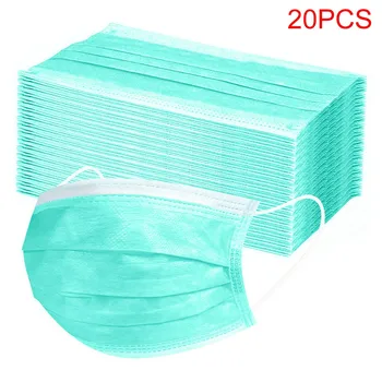 

20pcs Mouth Protective Face Disposable 3-ply Topmask Face With Elastic Earloop Kids Mouth-muffle Respirator Toiletry Kits