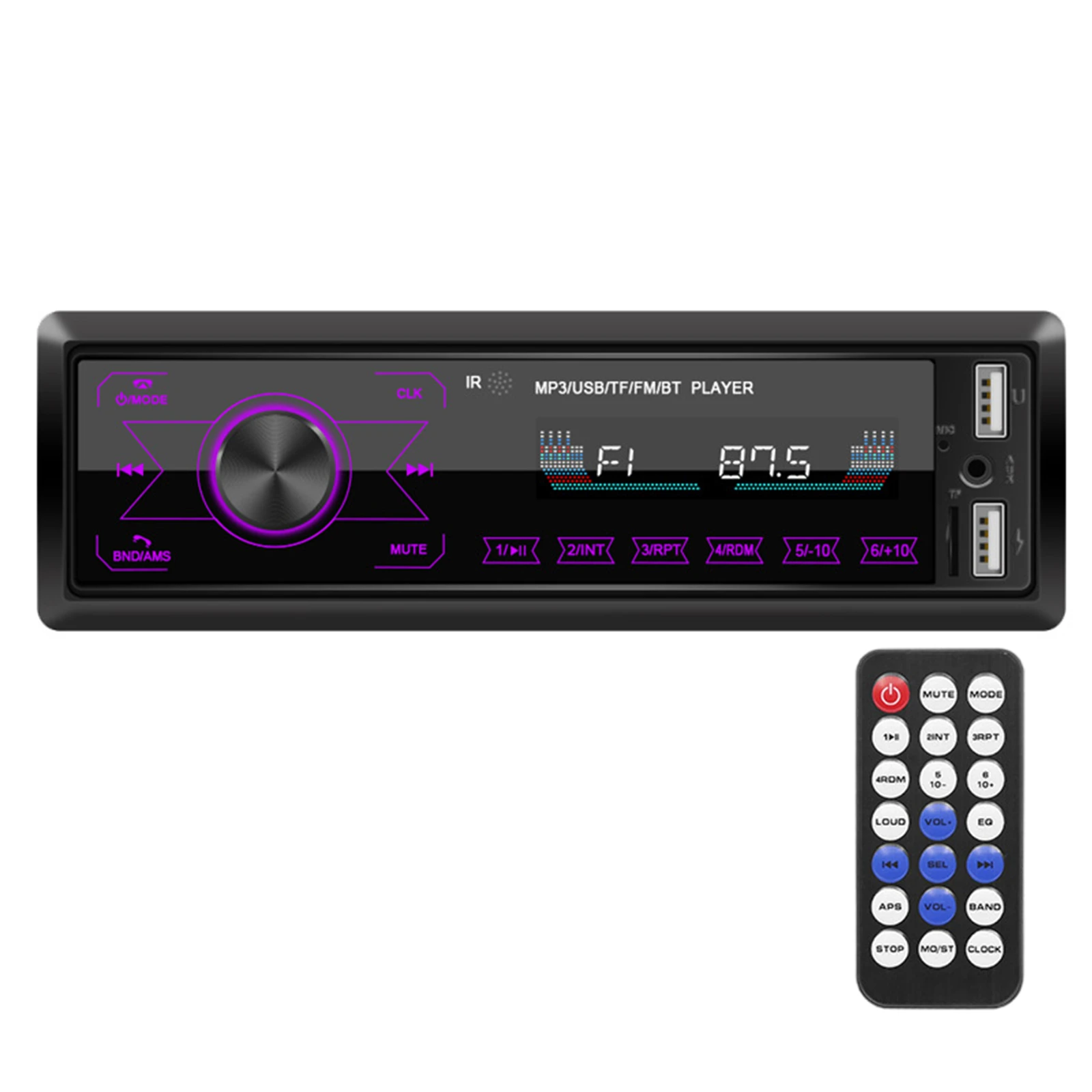 academisch ruilen Dicteren Single 1 Din Car Radio Stereo Mp3 Player Bluetooth Fm Aux Input Receiver  Usb Port 12v Multimedia Player Auto Radios - Car Mp3 Player - AliExpress