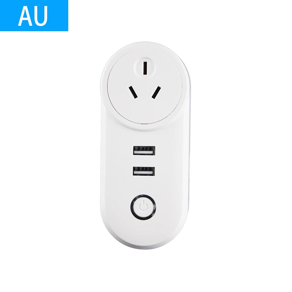 AU Умный дом ZIGBEE 3,0, Wifi розетка, Интеллектуальный переключатель, 2 USB порта, 100-240 В, разъем голосового управления, работает с SmartThing Wink Echo Plus - Цвет: AU