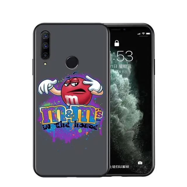 Silicone Cover Cute M&M‘s Chocolate For Huawei Honor 9 9X 9N 8S 8C 8X 8A V9 8 7S 7A 7C Pro lite Prime Play 3E Phone Case Style 03