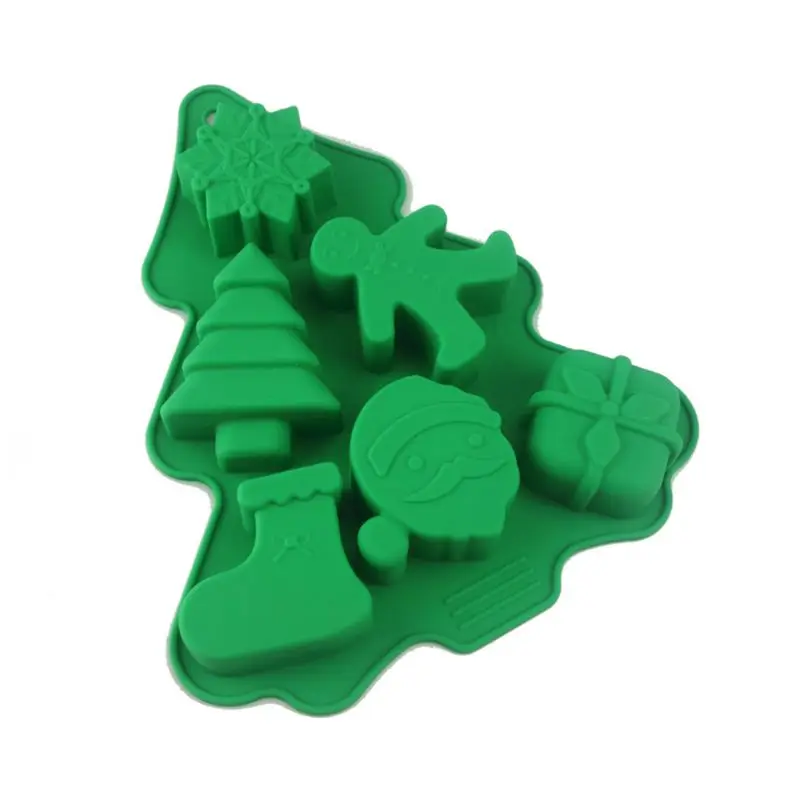 Christmas Tree Silicone Mold Fondant Cake Chocolate Soap Decorating Baking Tool