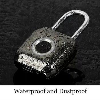 

Security Fingerprint Padlock USB Charging Locker Zinc Alloy Waterproof