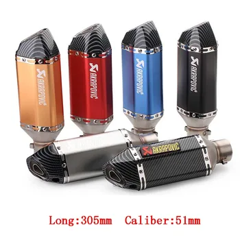 

51MM Universal Motorcycle Exhaust Modified Muffler Motocross Exhaust With DB Killer For Yamaha Honda KTM Ducati