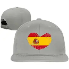 Испанский флаг в форме сердца для мужчин и женщин бейсбольная кепка, взрослая плоская кепка Билла водителя грузовика