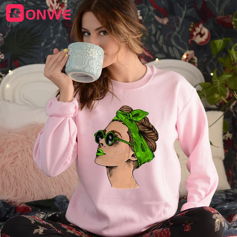 

Women Vogue Lady Pink Sweatshirt Girl Plus Size Autumn 90S Hoodie Female Winter Fleece Harajuku Cotton Sweatshirt,Drop Ship