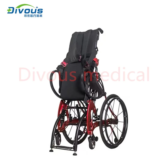 Free Shipping Best Quality Folding Sport Wheelchair  Easy Stand Up Ultra Light Weight Manual Wheelchair For Sale 4
