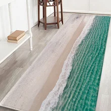 60x180 см морской пляж шаблон пол ковер 3D печать коврик для прихожей Европа Тип Противоскользящий ванная ковер кухонный коврик/коврик