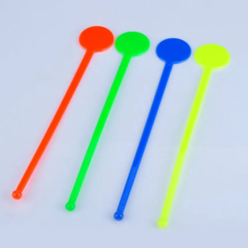 Bar Tools Plastic Color Round Head Stir Stirrers, Juice, Cocktail Drink Mixer, Swizzle Stick, 400 Pcs, Lot