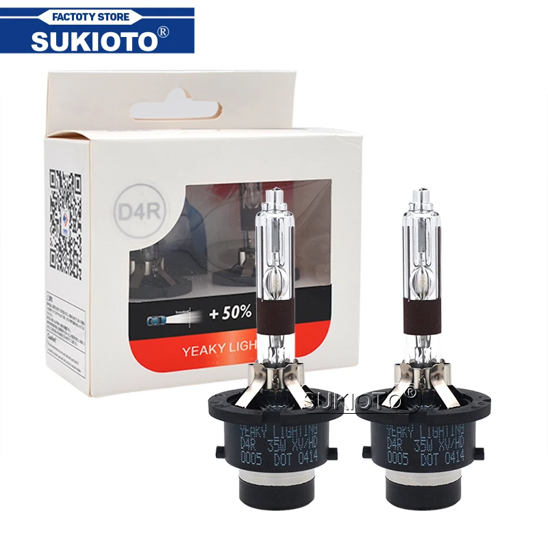 Ксеноновая лампа SUKIOTO Premium Yeaky D4S D4R автомобильная спрятанная 4500K 5500K 6500K сменная D4