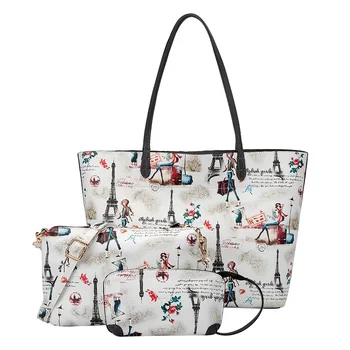 

2020 New Designer Bag Women Tote 3 Pcs Set Composite Bag Brand Print Women Handbag Shopping Shoulder Bags for Women