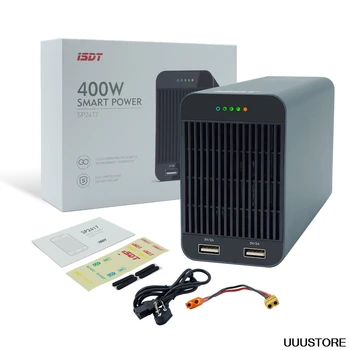 

ISDT SP2417 400W SP2425 600W RC Battery Charger Adapter High Power Switch Smart Control w/ LED USB Charging for RC Models