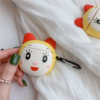 

silicone cartoon cute figure Dorami Japan style bluetooth wireless headset cover for apple airpods case BIA644