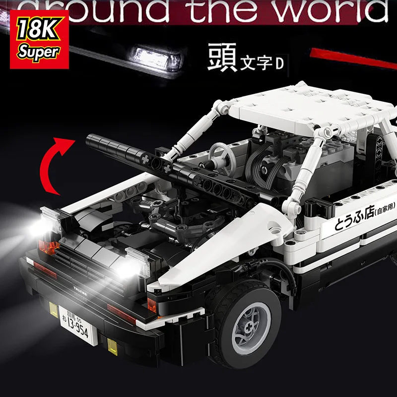 AE86 Technic RC power Funtion Racer MOC Автомобильный светодиодный светильник, Совместимая модель technic, строительные блоки, игрушки для детских подарков
