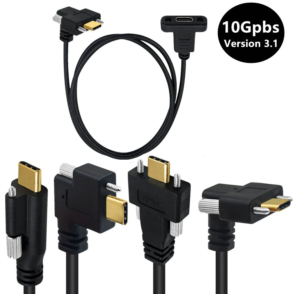 10gbps Usb C Typec Locking Connector Male To Female Extension Otg Data