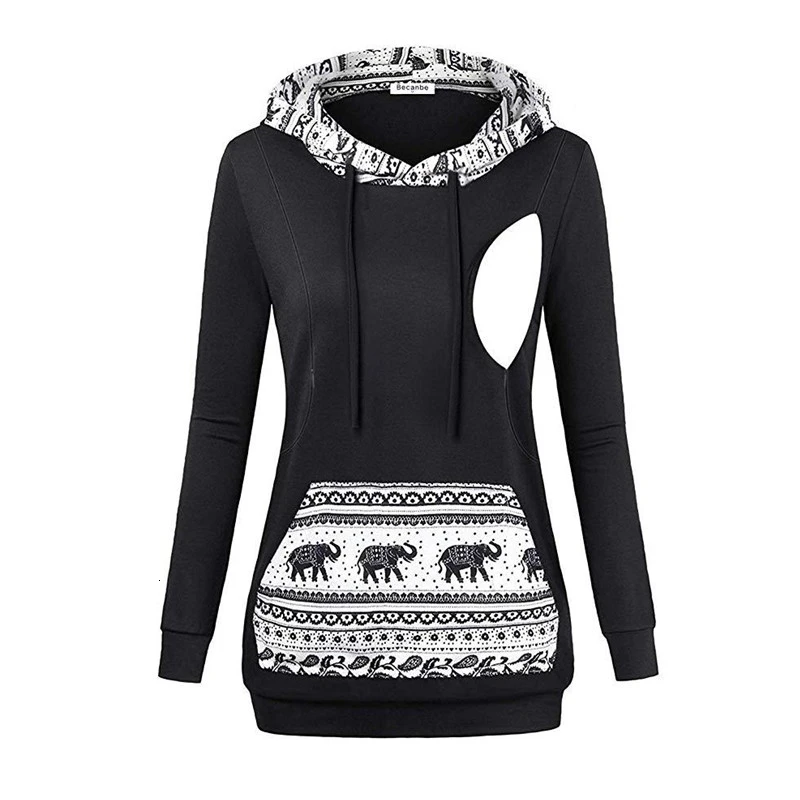 

Autumn Winter Warm Nursing Maternity Hoodies For Pregnant Women Breastfeeding Pregnancy Hooded Top Maternity Lactation Sweater