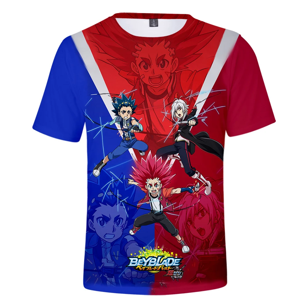 Подходит для Beyblade Burst Evolution, новая 3D футболка, мужская и женская футболка, популярная футболка с героями мультфильмов, летняя футболка с 3D принтом для мальчиков и девочек