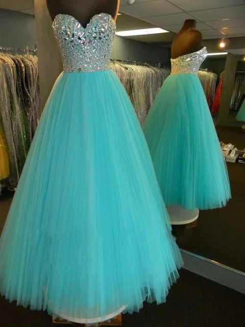Consistente varilla cubierta Real Sample Vestidos De Gala Sweetheart Glitter Bodice Draped Rhinestone  Beaded Blue Aqua Prom Dress Girls Prom Dresses 2019 - Prom Dresses -  AliExpress