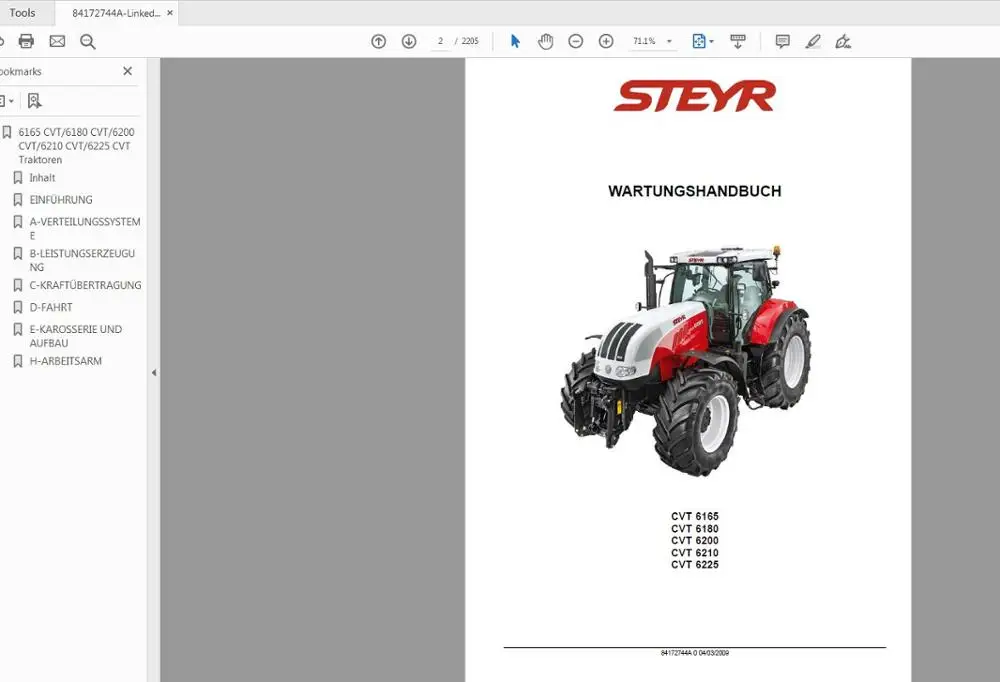 Steyr трактор сельскохозяйственный сервис руководство