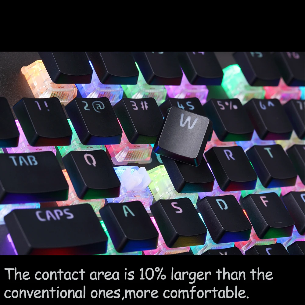 Механическая игровая клавиатура AULA с RGB подсветкой синий переключатель 108 клавиш