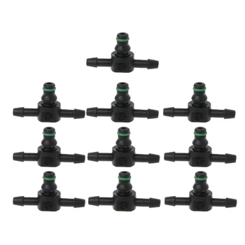 

10 Pcs T Type Connector Pipe Hose Joiner Tube Fuel For Bosch 110 Series Injector
