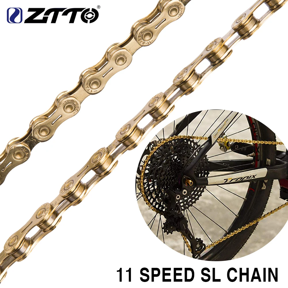 ZTTO 11 s SL Золотая половинчатая цепь 22s скоростей горный велосипед дорожный Высокое