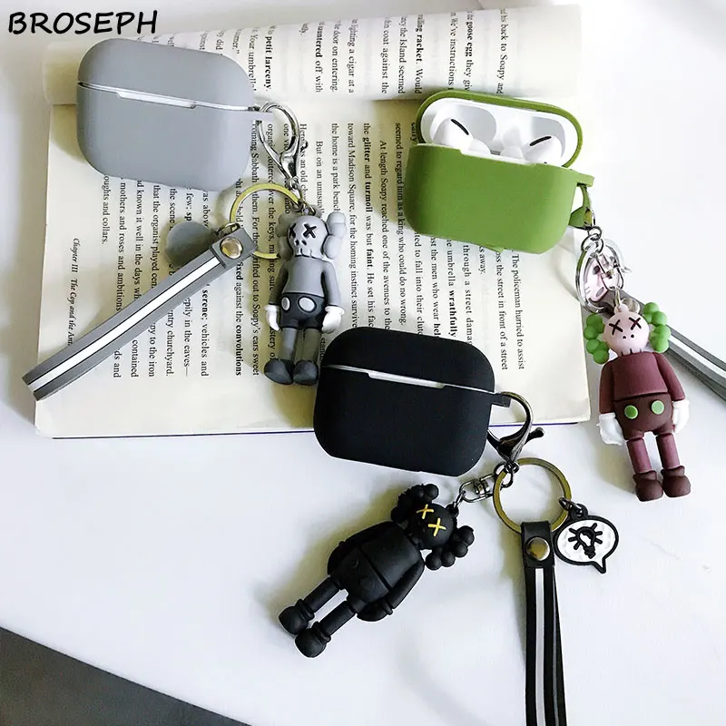 Мягкий силиконовый чехол для наушников для AirPods Pro чехол s 3D милый мультяшный брелок Heaphone чехол для Apple Air pods Pro 3 Coque