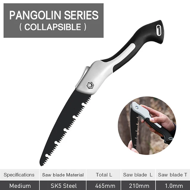 DTBD Plant Trim Horticulture Pruner Cut Secateur Shrub Garden Scissor Tool Branch Shear Orchard Pruning Shears Folding Saw Set M-465mm Foldable