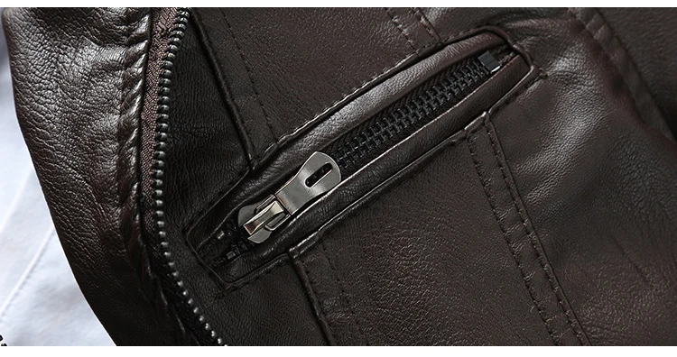 Осенняя Новая модная винтажная куртка Cuir Homme, тонкая мотоциклетная кожаная куртка с воротником-стойкой