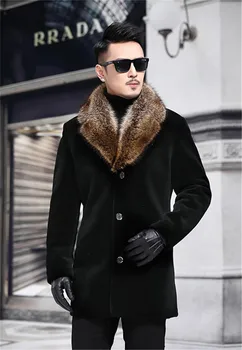 

Winter Men Designer Coats Thick Men Long Sleeve Lapel Neck Single Breasted Mens Blends Casual Male Outerwear