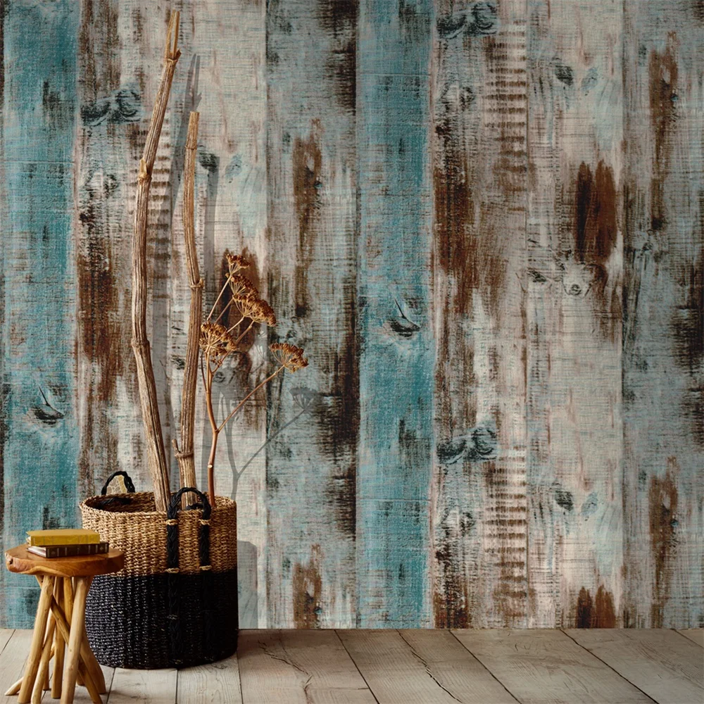

Vintage Wood Peel And Stick Modern Floral Wallpaper Vinyl Self Adhesive Contact Paper Bedroom Removable Wallpaper Home Decor
