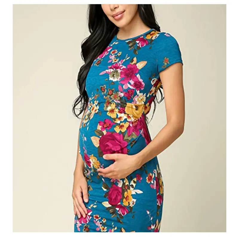 Платье для беременных Новое поступление летние платья без рукавов с принтом розы Cheongsam Повседневный свободный свитер подходящие платья Vestidos XL