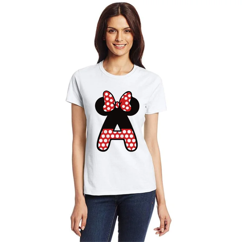 かわいい女性のカスタム名の手紙コンビネーション印刷tシャツミニーマウス文字フォントa B C D E F G半袖ディズニーtシャツ T Shirts Aliexpress かわいい女性のカスタム名の手紙コンビネーション印刷tシャツミニーマウス文字フォントa B C D E F G半袖ディズニーtシャツ T Shirts Aliexpress