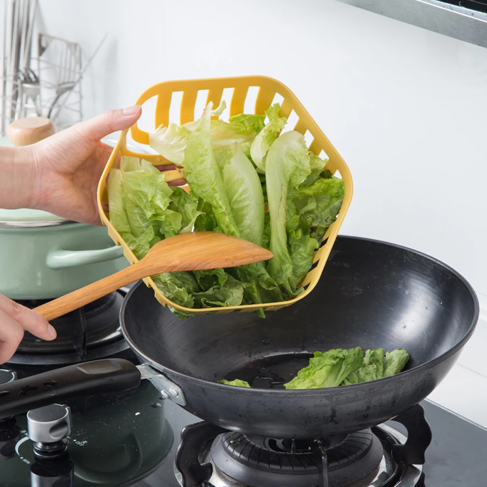 Красочная кухонная сливная корзина с отверстиями для мытья фруктов и овощей