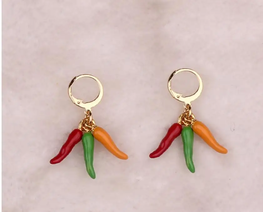 style 4 Серьги для женщин, очаровательные серьги с перцем чили, Золотые серьги из перца, металлические серьги, милые серьги для девушек, женские серьги, ювелирные изделия, модные аксессуары - Окраска металла: style 4