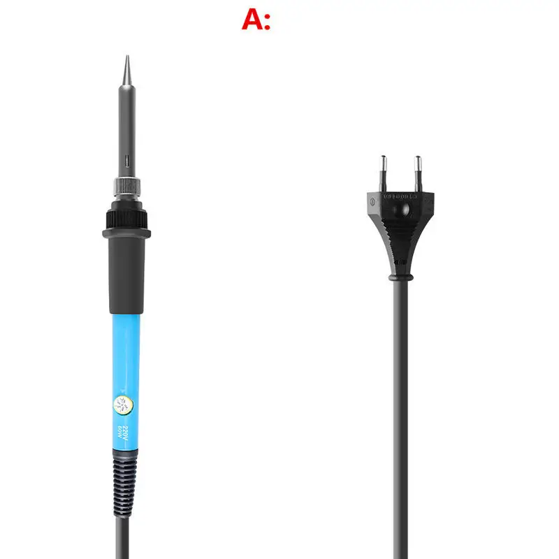 США ЕС 60 Вт/80 Вт Электрический паяльник с регулируемой температурой 220 В 110 В сварочный паяльник паяльная станция паяльник аксессуары - Цвет: A