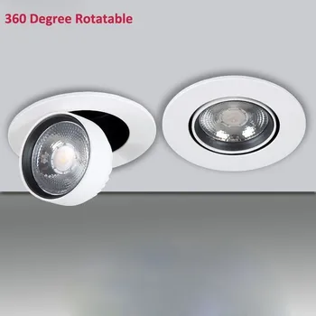 

NEW High Quality LED Downlight Embedded Dimmable 5w 10w 12w Folding 360 Degree Rotatable Foldable Spot Light ac85-240v
